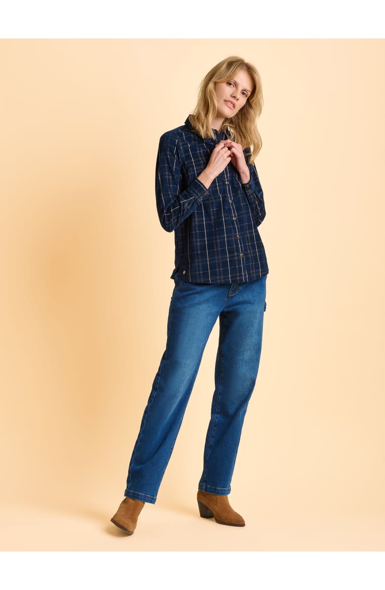 Brakeburn Frances Long Sleeve Checked Shirt, Alternate, color, Blue