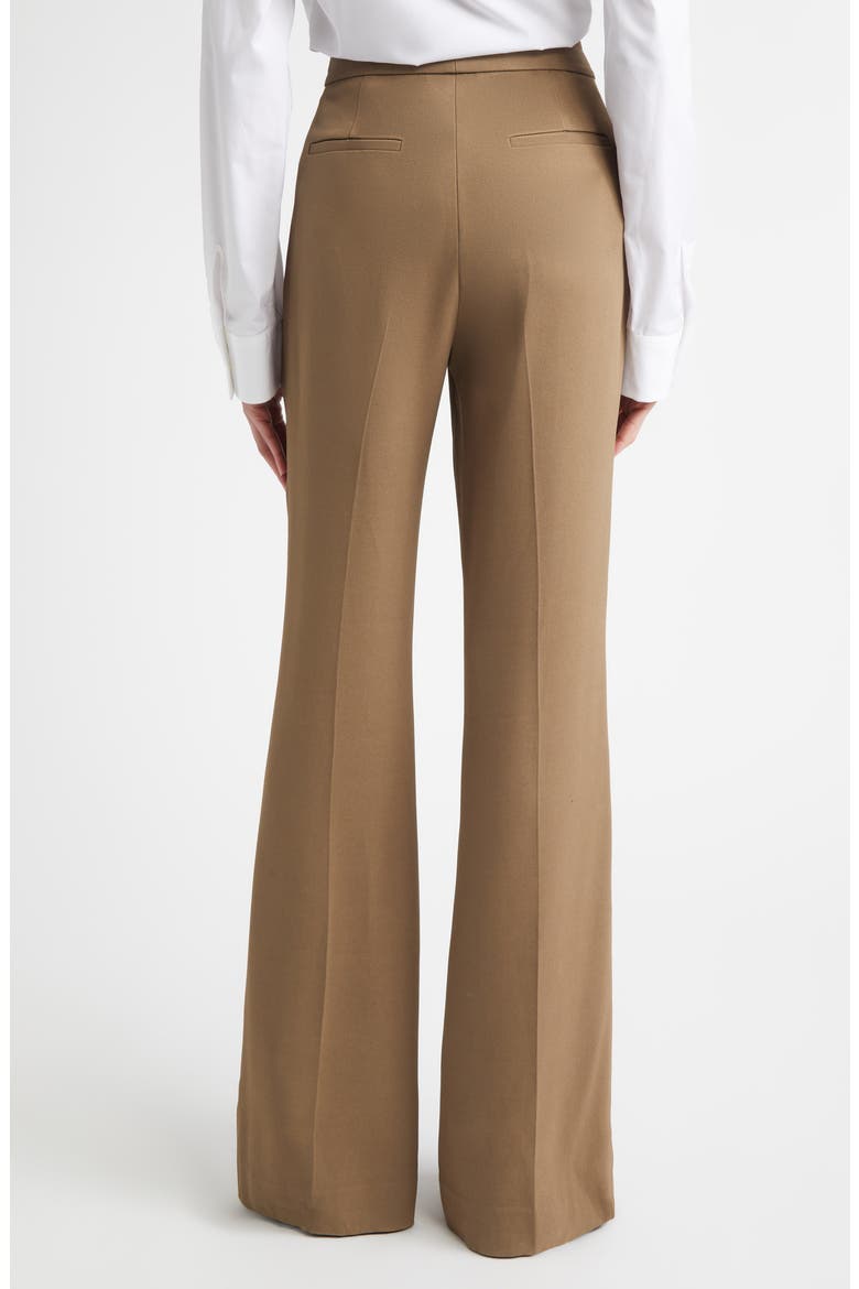 Stretch Crepe Flare Leg Pants, Alternate, color, TRUFFLE