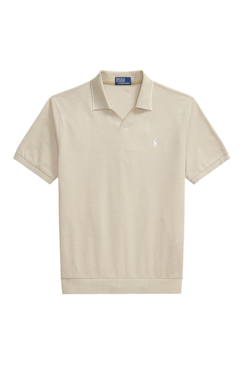 Jacquard Mesh Polo Shirt, Alternate, color, BEIGE