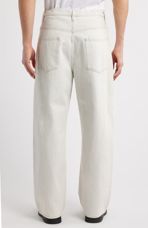 Frame Baggy Straight Leg Jeans In Bleach Out