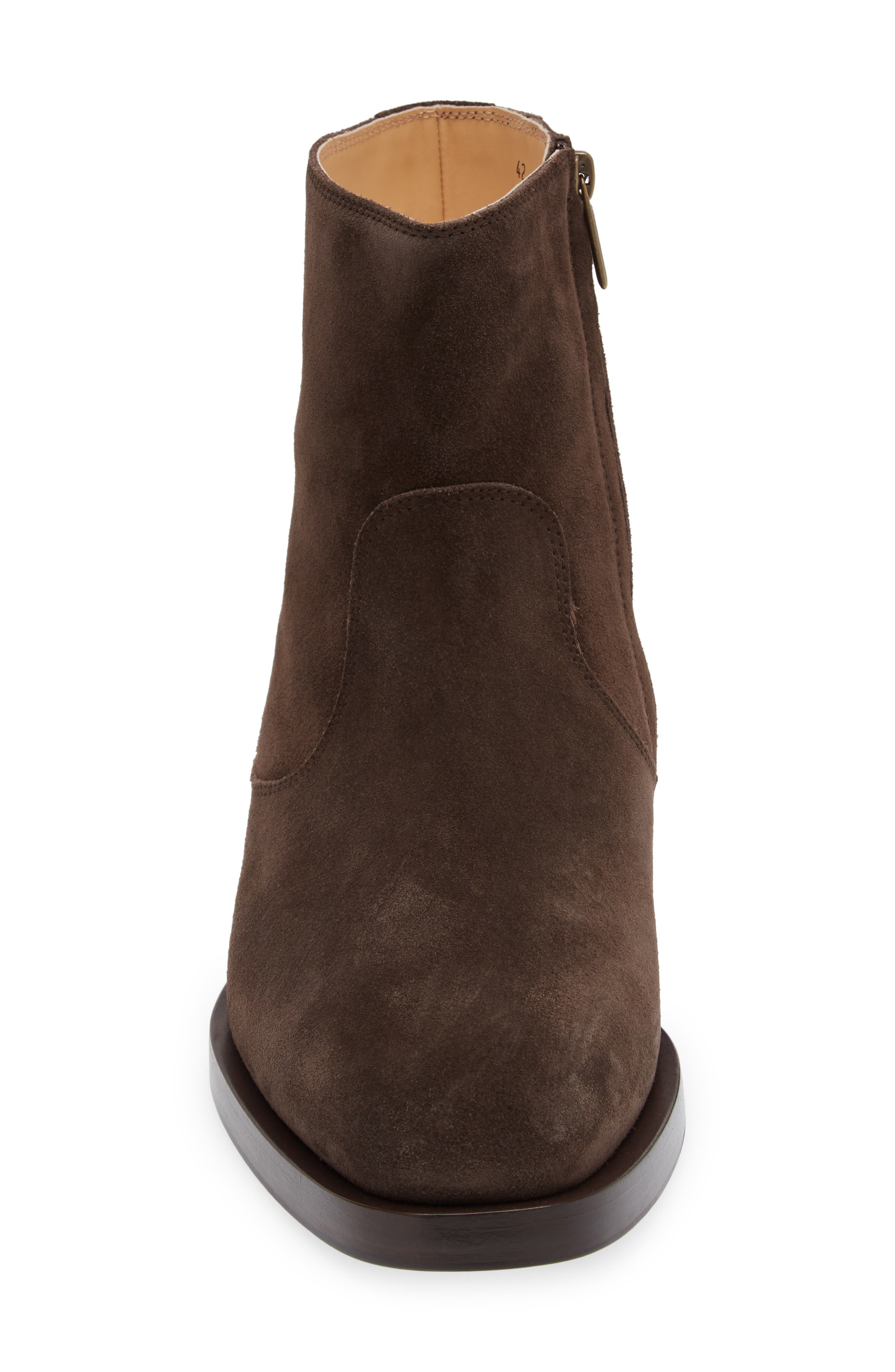Brunello Cucinelli Suede Zip Boot, Alternate, color, 