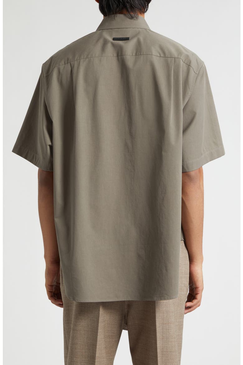 Classic Short Sleeve Button-Up Shirt, Alternate, color, WILLOW WILLOW