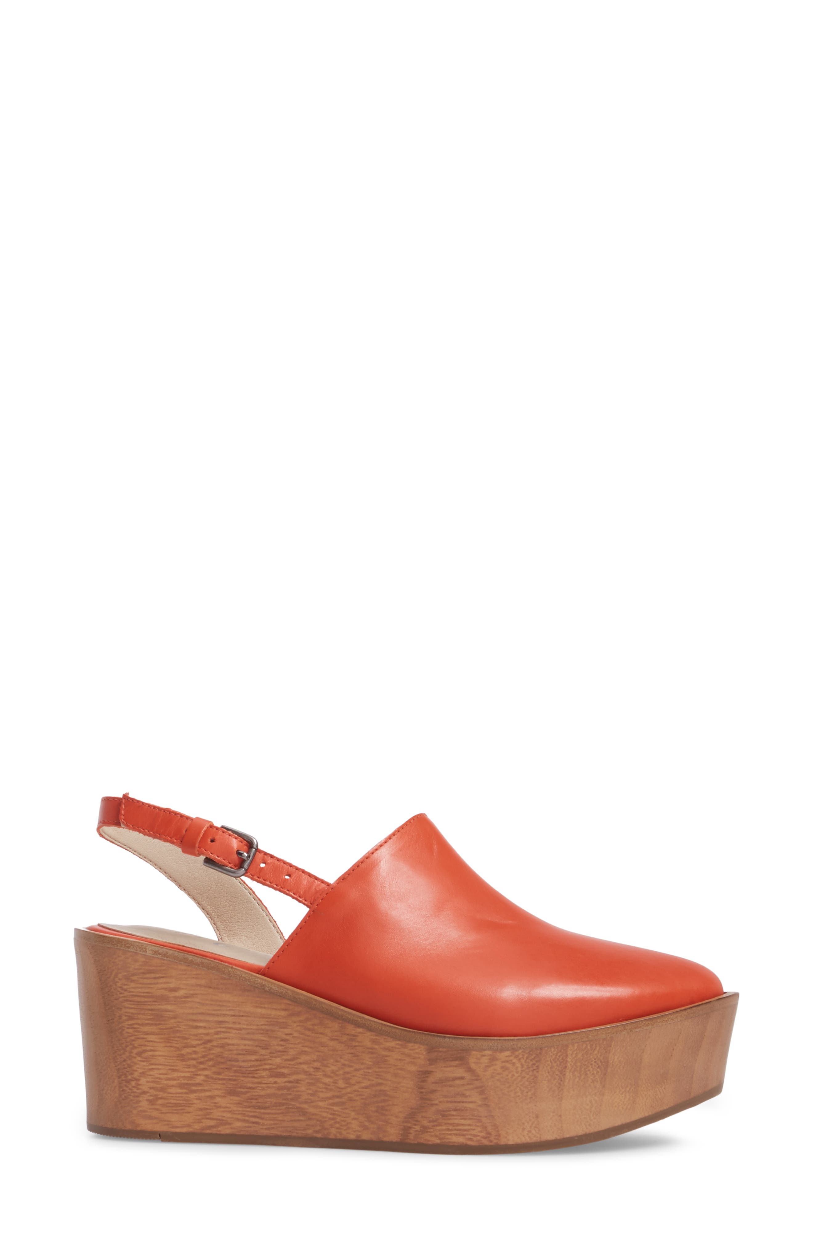 Eyals Slingback Platform Wedge Sandal, Alternate, color, FIRE LEATHER
