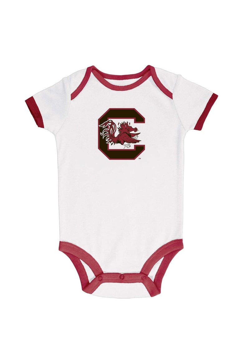 Infant Champion Garnet/Gray/White South Carolina Gamecocks 3-Pack Bodysuit Set, Alternate, color, Garnet