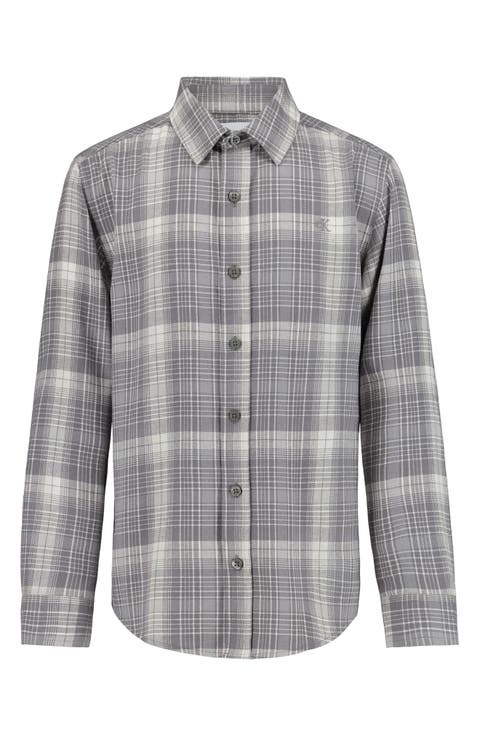 Kids' Plaid Cotton Flannel Shirt