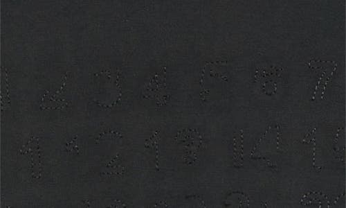 Maison Margiela Topstitched Logo Oversized T-shirt In Washed Black