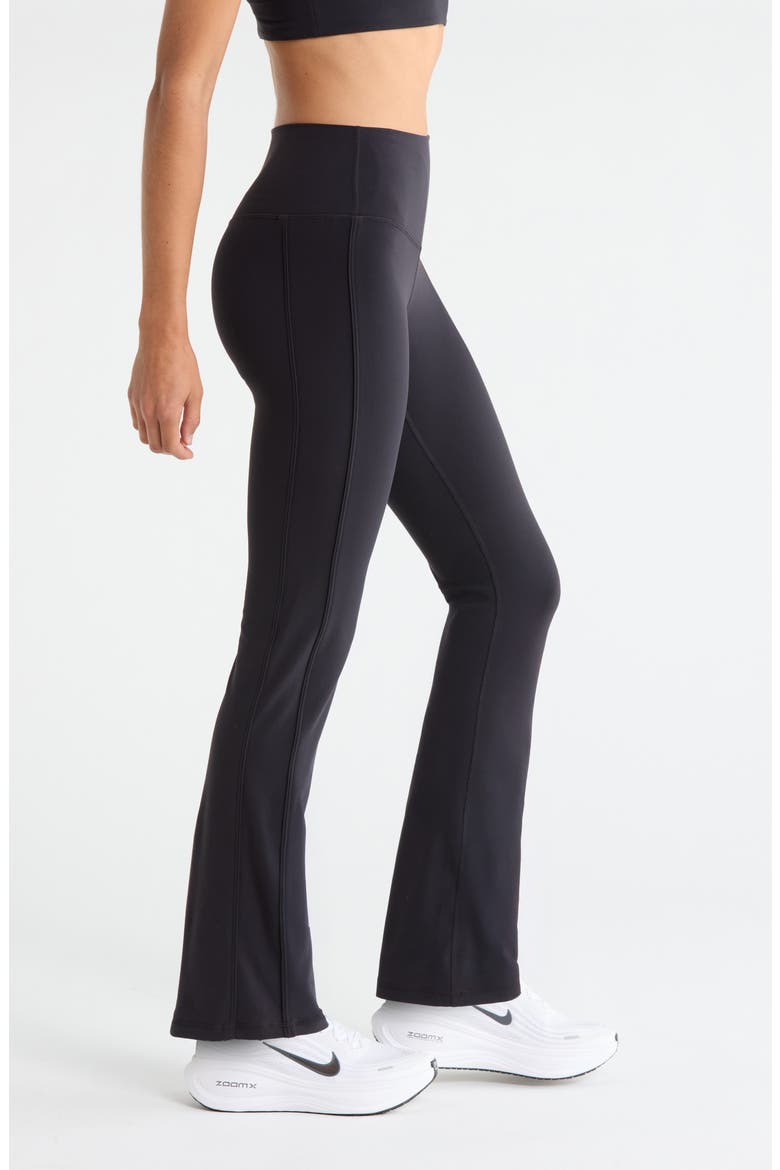 Studio Luxe Piped Bootcut Leggings, Alternate, color, BLACK
