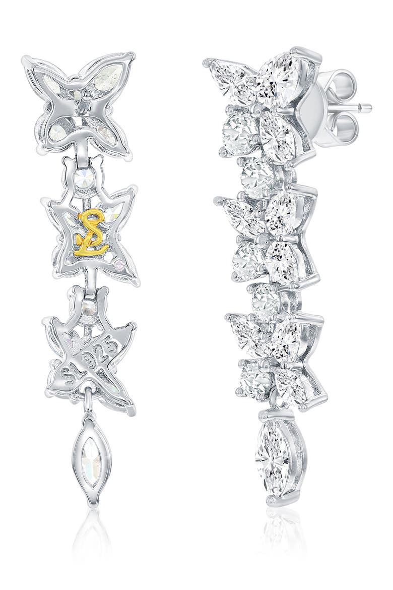Gala Dangle Drop Earrings, Alternate, color, WHITE
