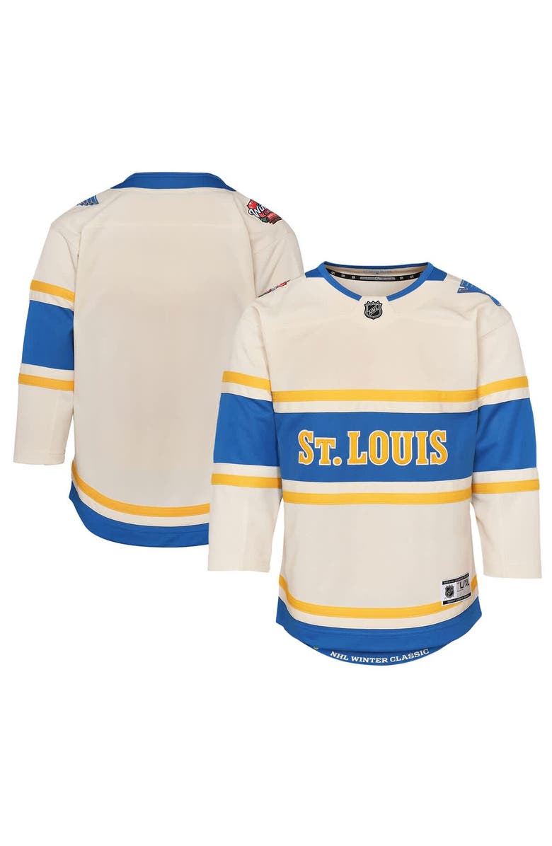 Outerstuff Youth  Cream St. Louis Blues 2025 NHL Winter Classic Premier Jersey, Main, color, 