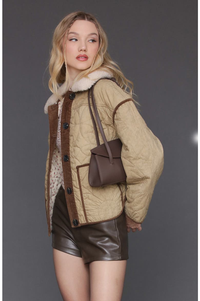 Oversize Floral Quilted Heritage Jacket, Alternate, color, VINTAGE KHAKI