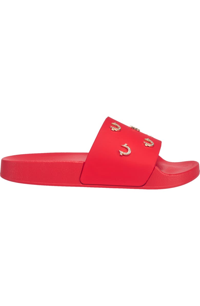 True Religion Kash Pool Slide, Alternate, color, Red