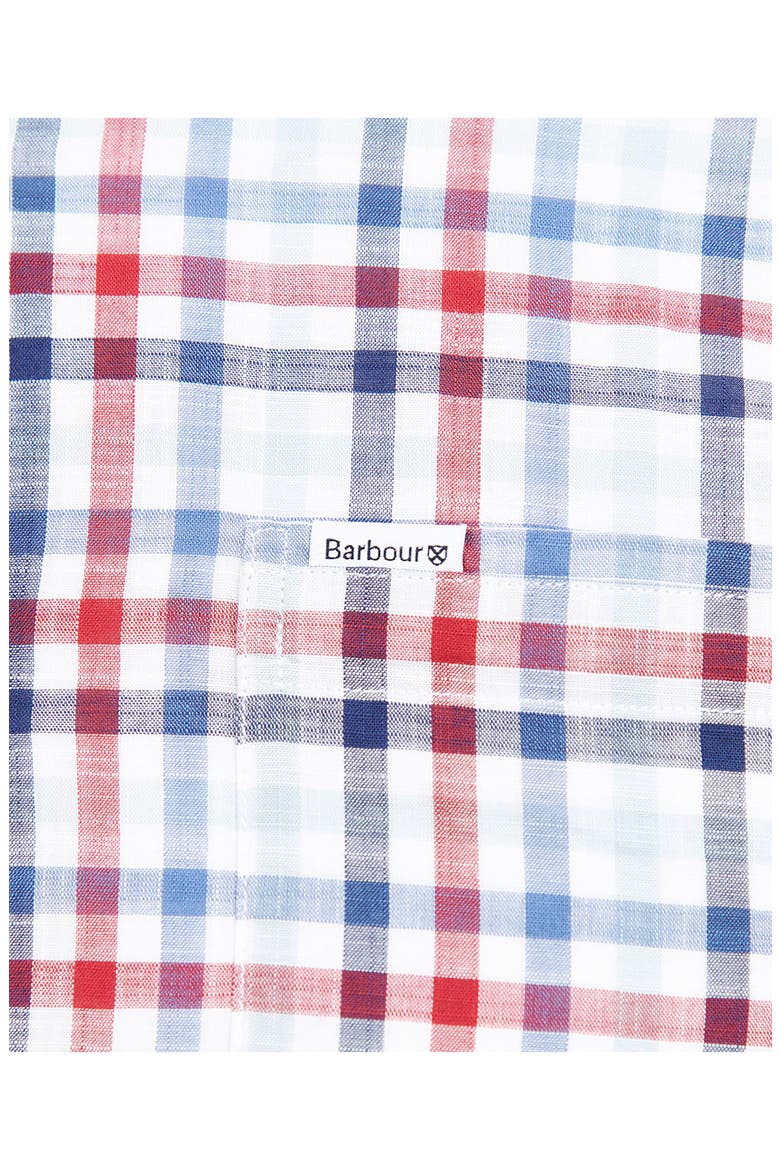 Kinson Tailored Fit Short Sleeve Button-Down Shirt, Alternate, color, RED