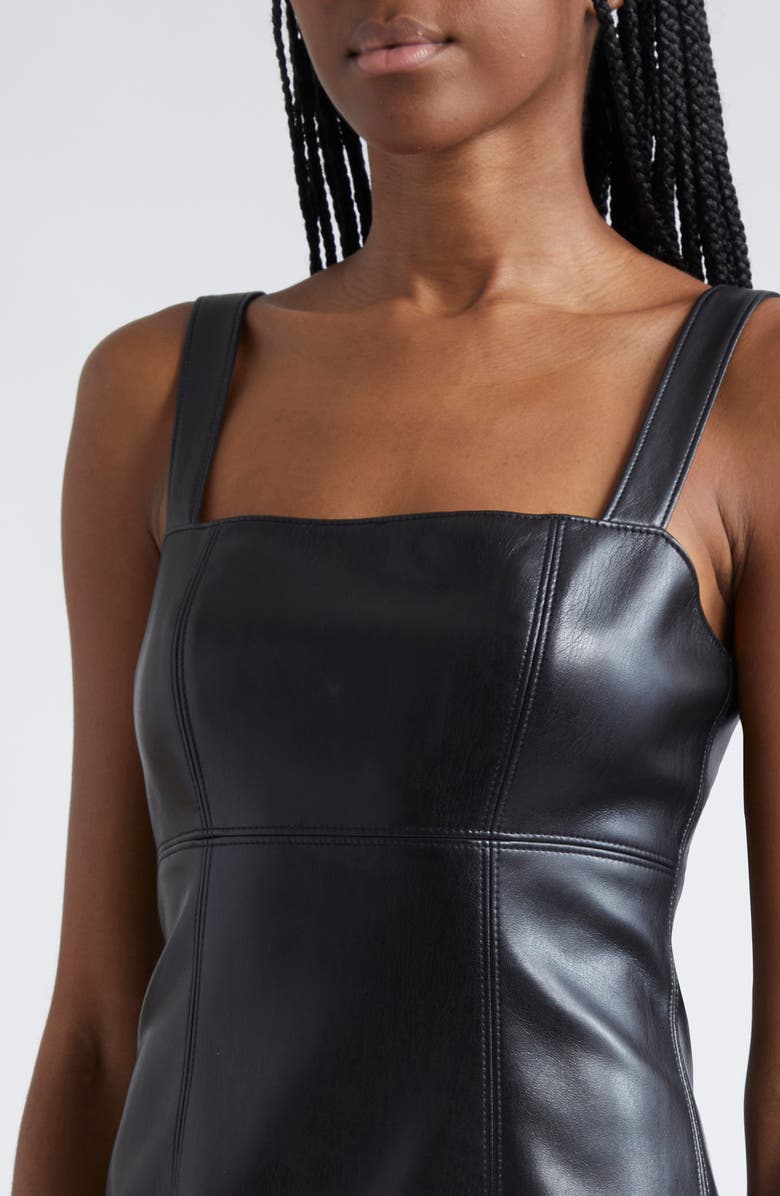 Alice + Olivia Keria Faux Leather Minidress, Alternate, color, 