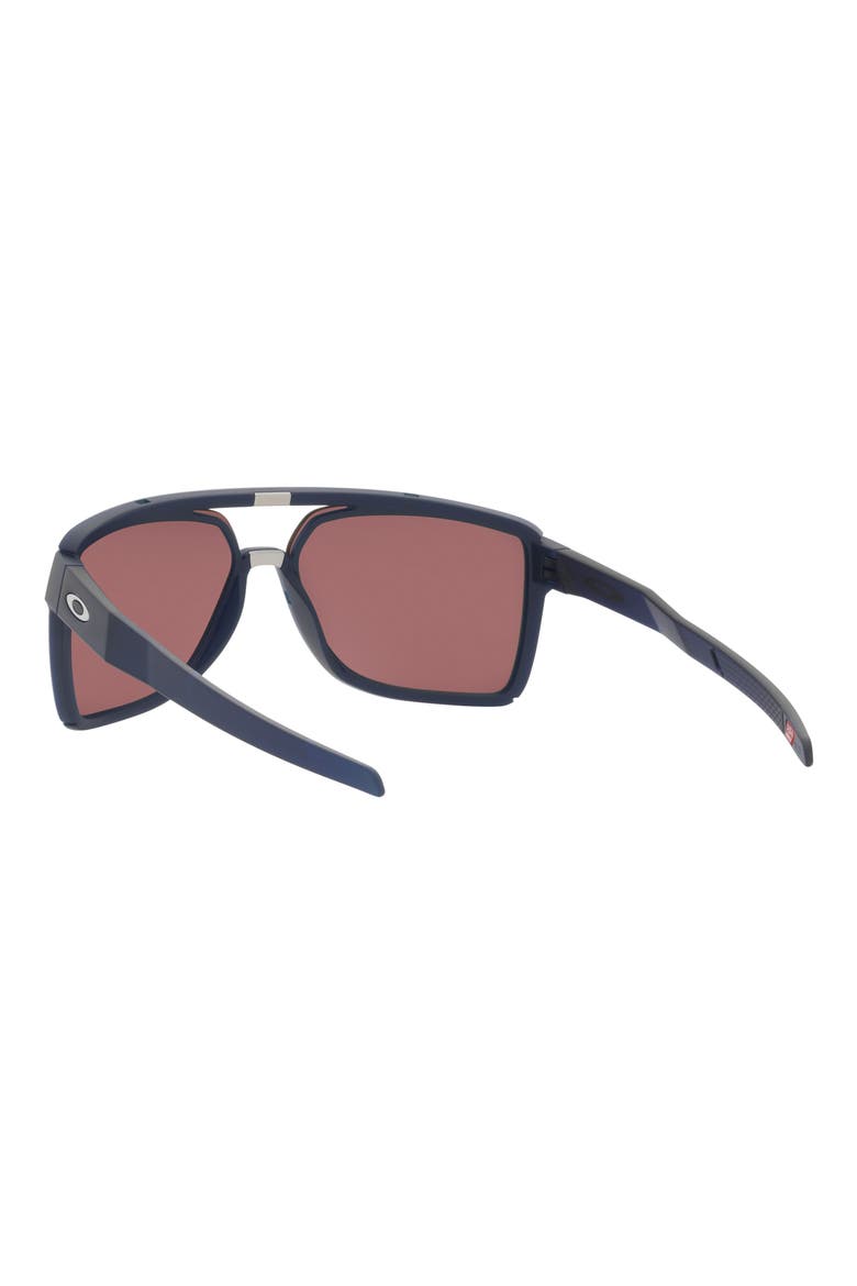 Castel 63mm Prizm™ Polarized Oversize Rectangular Sunglasses, Alternate, color, TRANS BLUE