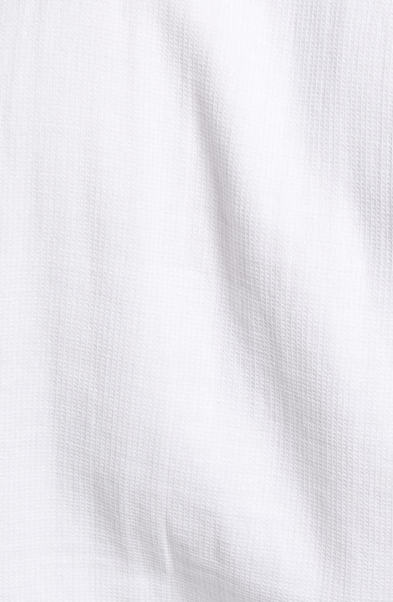 HIROSHI KATO The Ripper White Waffle Double Gauze Cotton Button-Up Shirt, Alternate, color, White