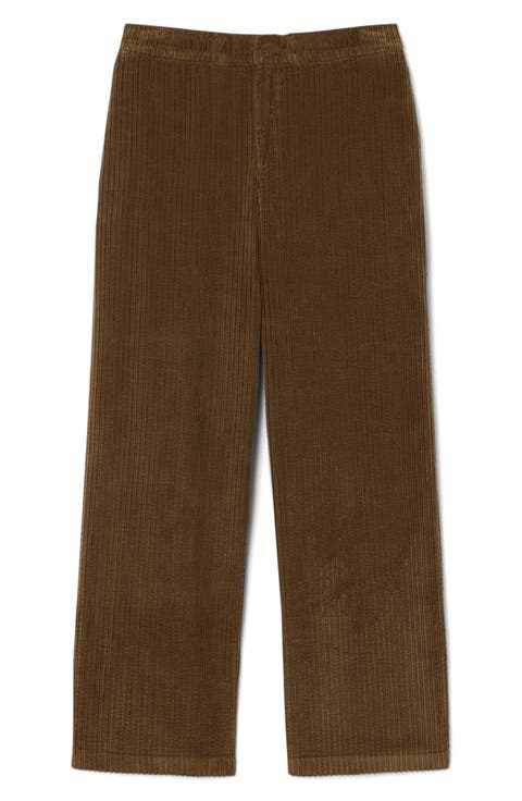 Elastic Waist Corduroy Pants