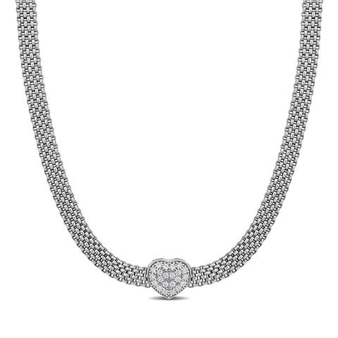 Cubic Zirconia Heart Necklace