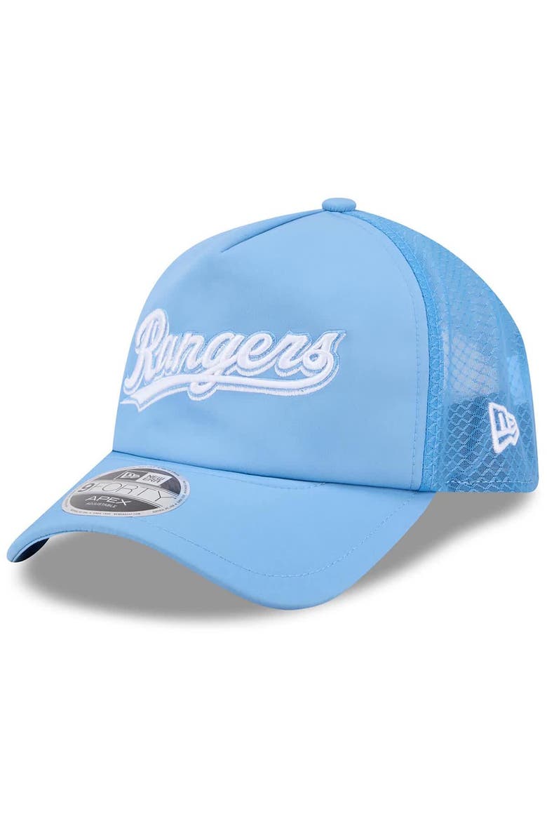 Men's New Era Light Blue Texas Rangers 2026 Batting Practice Alternate Apex 9FORTY Adjustable Hat, Main, color, Light Blue