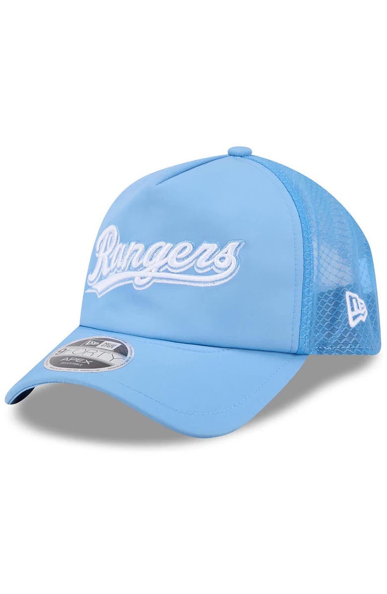New Era Men's New Era Light Blue Texas Rangers 2026 Batting Practice Alternate Apex 9FORTY Adjustable Hat, Main, color, Light Blue