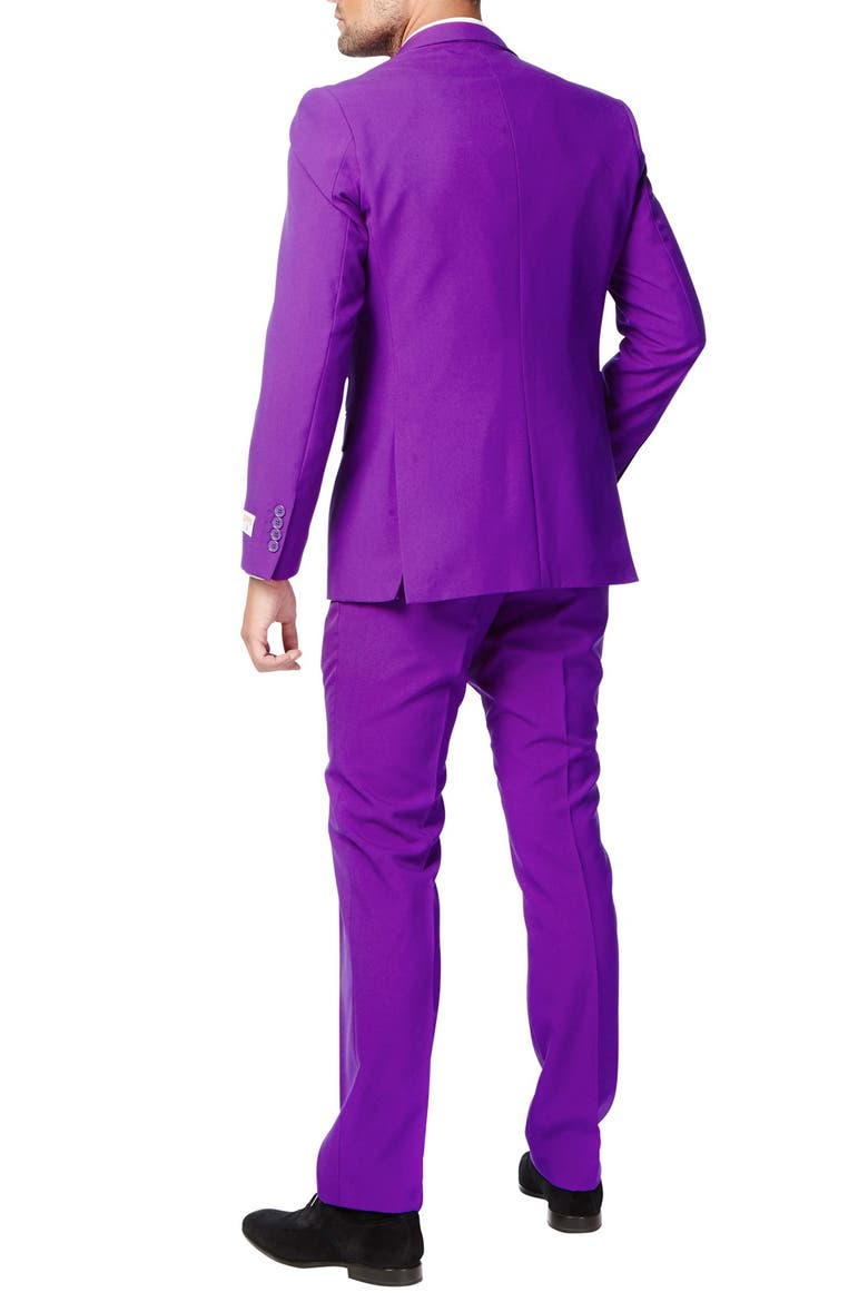 Purple Prince Slim Fit Two-Piece Suit & Tie Set, Alternate, color, PURPLE