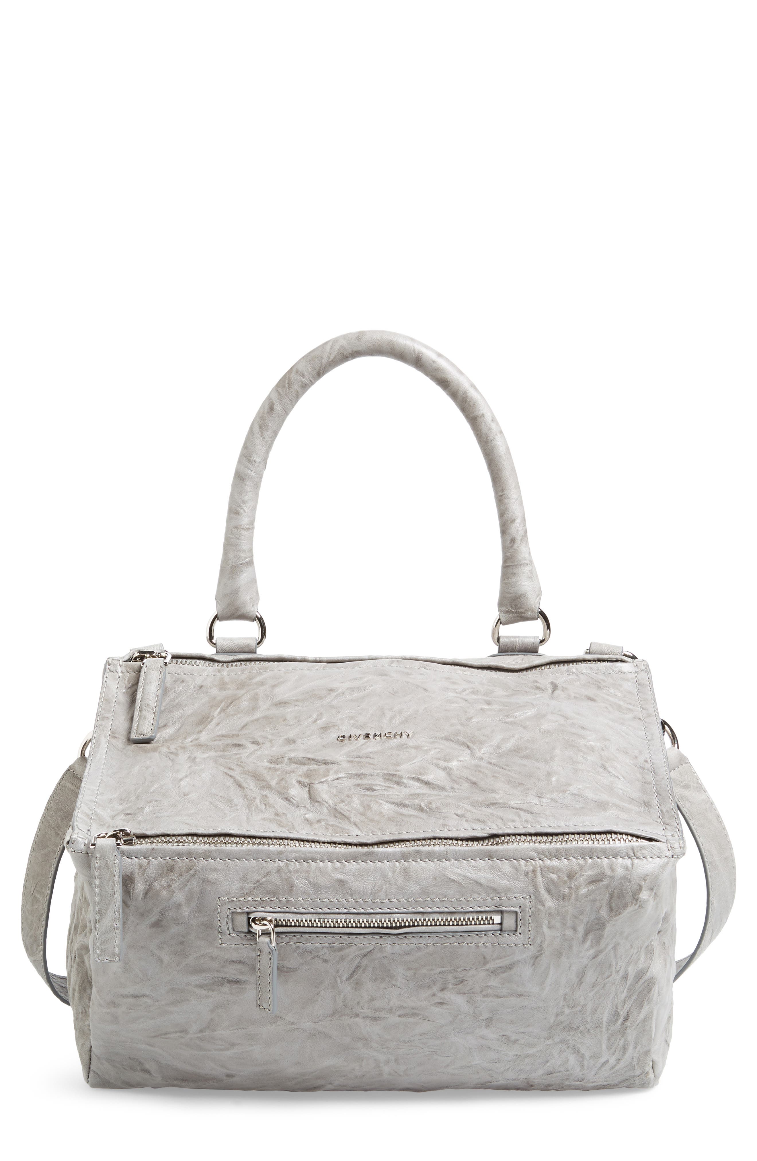 Givenchy Medium Pepe Pandora Leather Satchel, Main, color, 