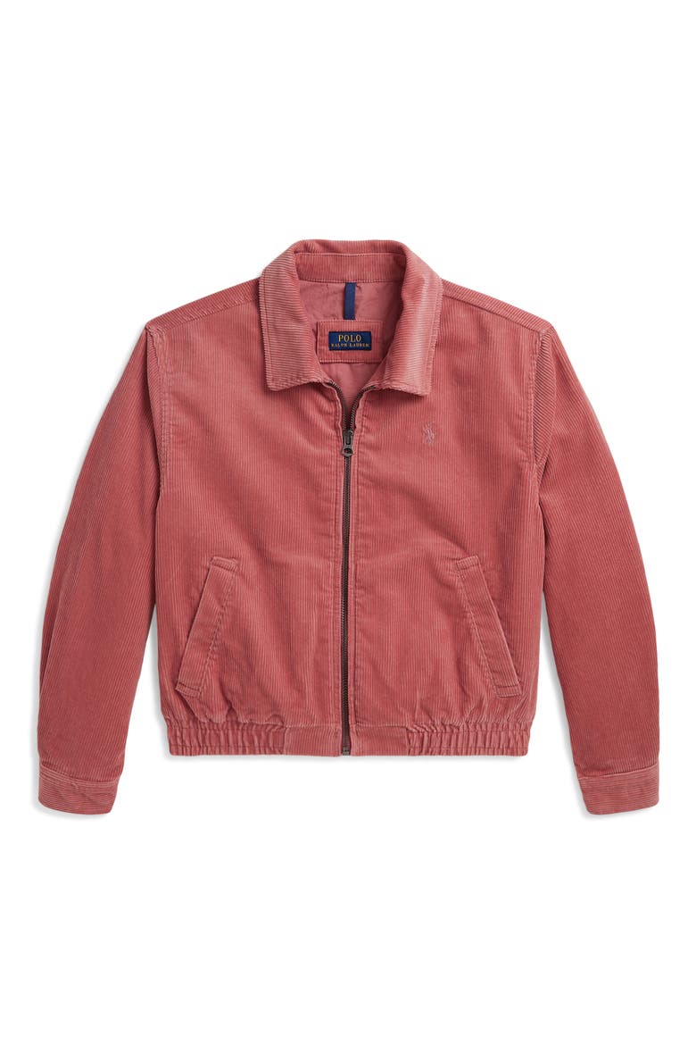 Kids' Corduroy Windbreaker Jacket, Main, color, PINK