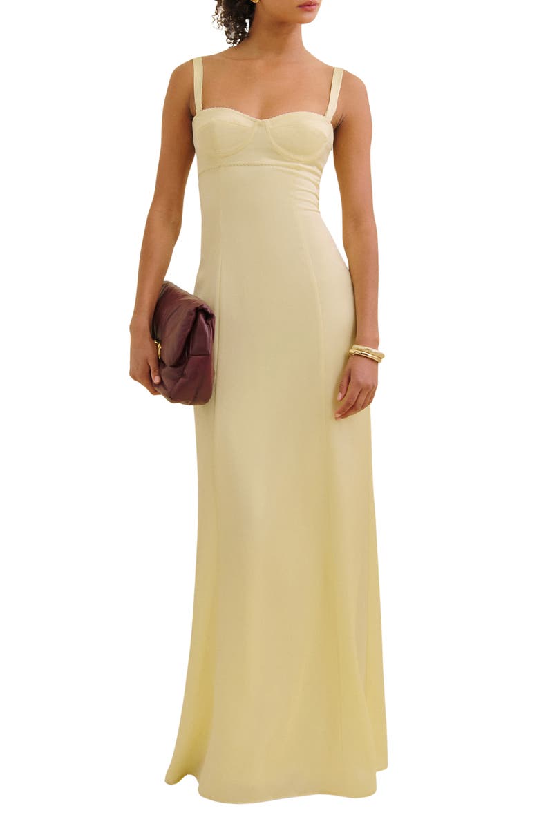 Reformation x Devon Lee Carlson Britney Satin Dress, Main, color,