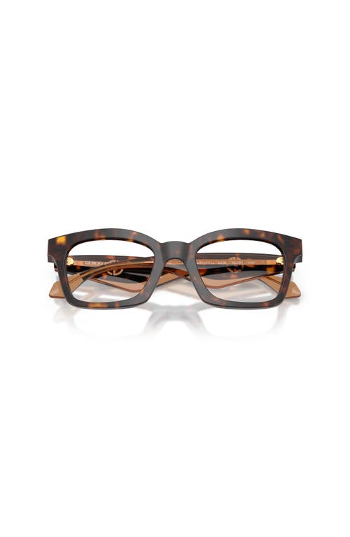 Giorgio Armani 48mm Butterfly Optical Glasses In Black