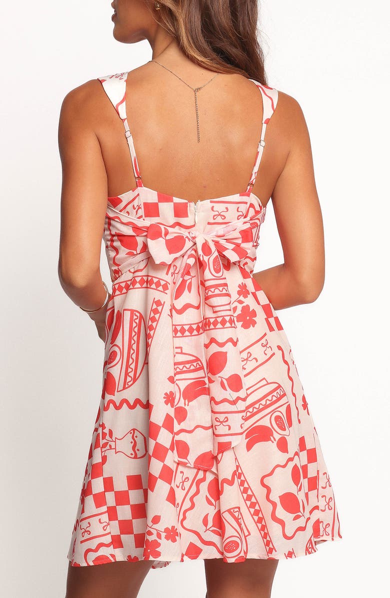 Petal & Pup Sloan Allover Print Minidress, Alternate, color, Red Print