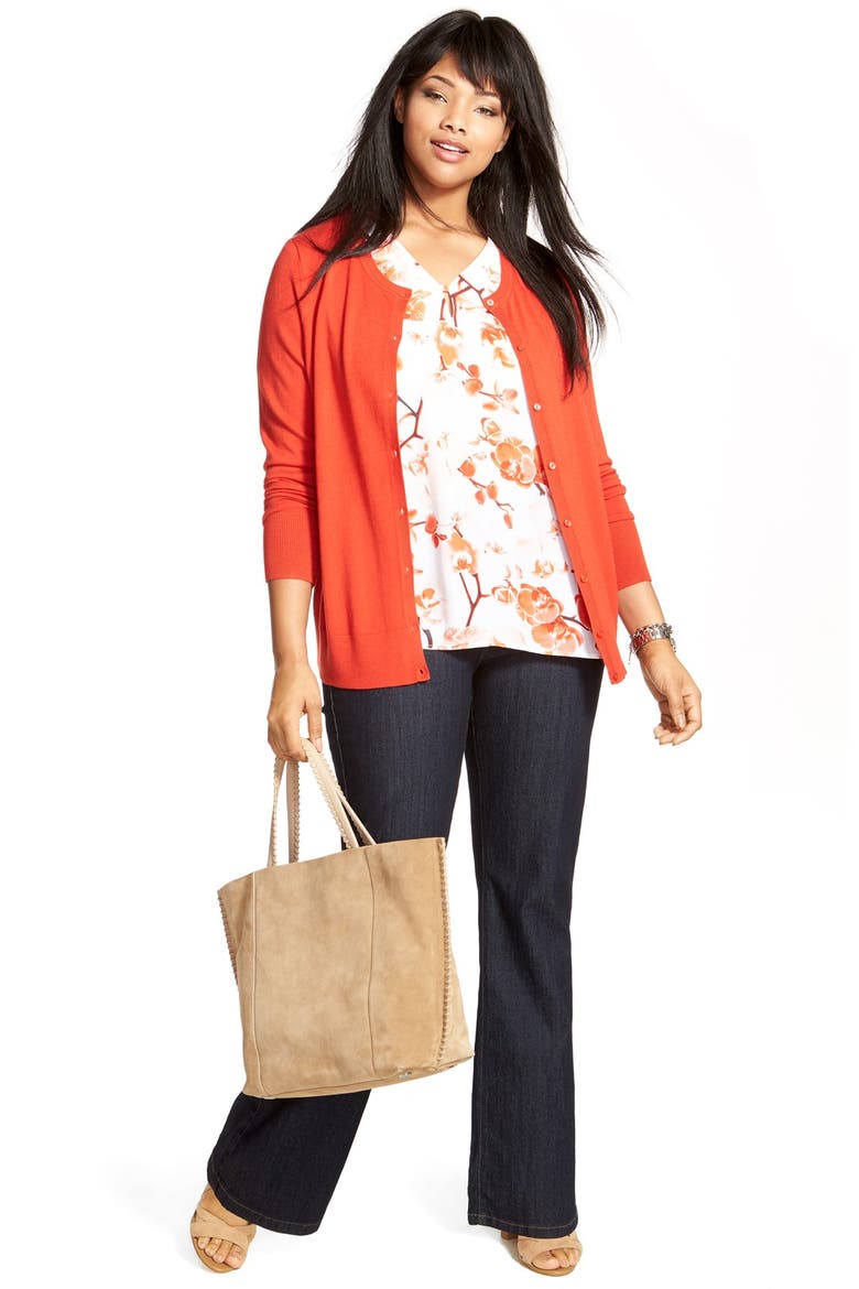 'Isabella' High Rise Stretch Trouser Jeans, Alternate, color, DARK ENZYME