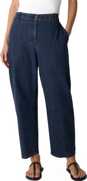 Eileen Fisher Arched Ankle Wide Leg Jeans