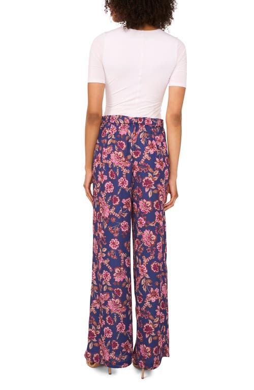 Vince Camuto Floral Wide Leg Pants In Blue