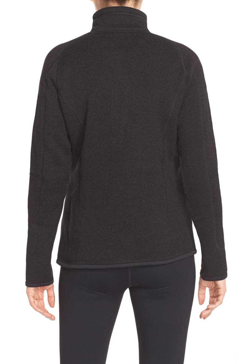 Better Sweater Quarter-Zip Fleece Pullover, Alternate, color, BLACK