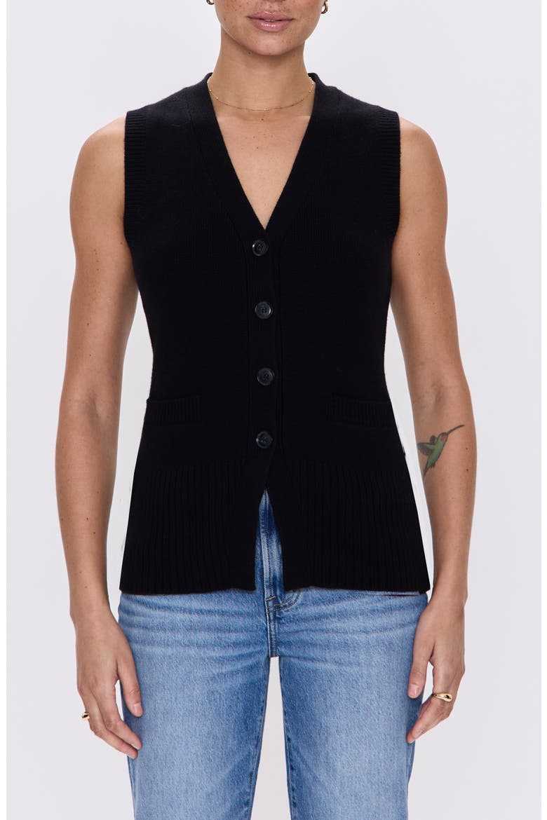 Audra Sweater Vest, Main, color, NOIR