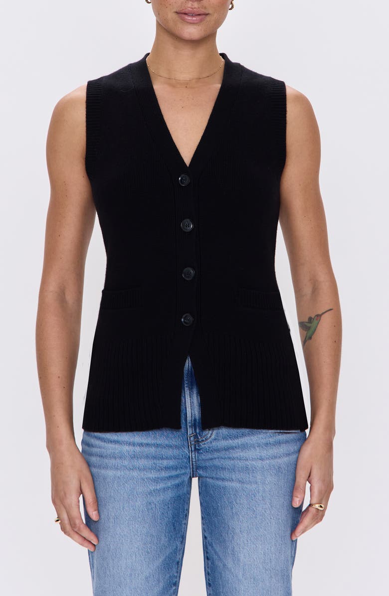 Pistola Audra Sweater Vest, Main, color, Noir