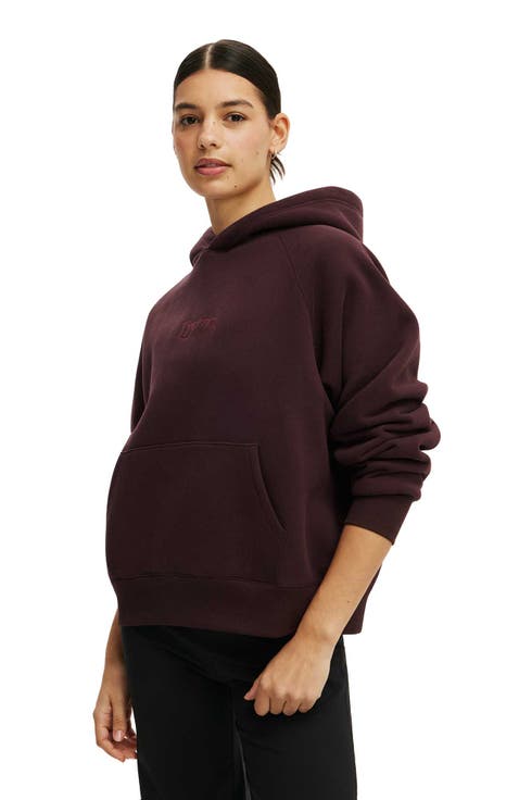 Women's Active Plush Premium Graphic Raglan Hoodie