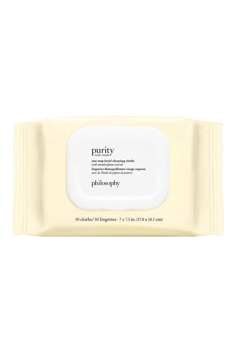 purity made simple one-step facial cleansing cloths, Main, color, NO COLOR