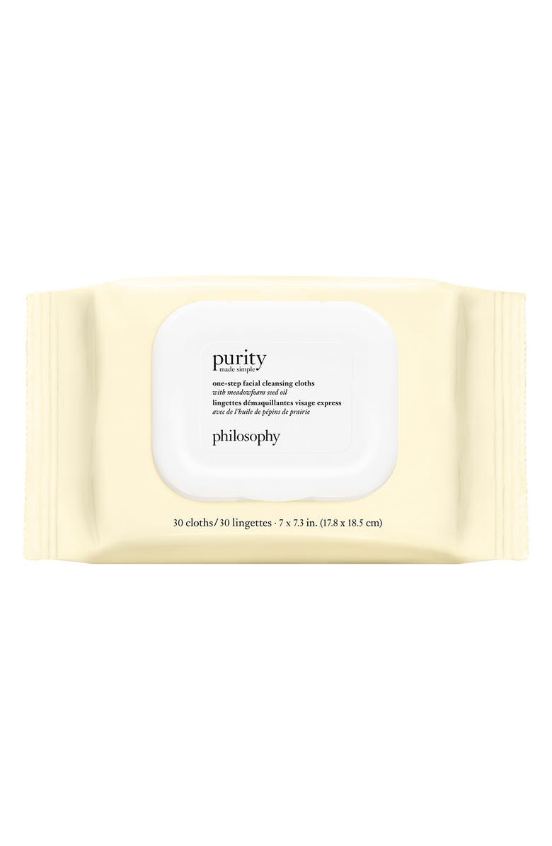 philosophy purity made simple one-step facial cleansing cloths, Main, color,