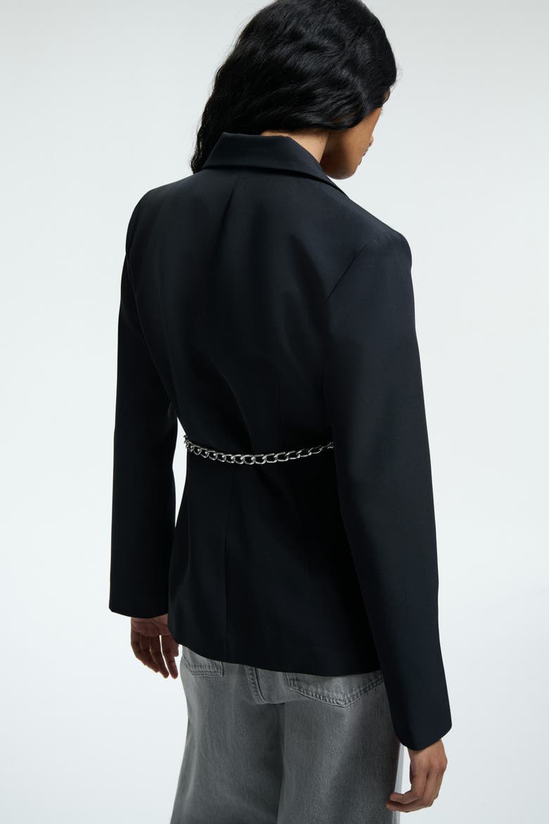Belted Blazer, Alternate, color, Black