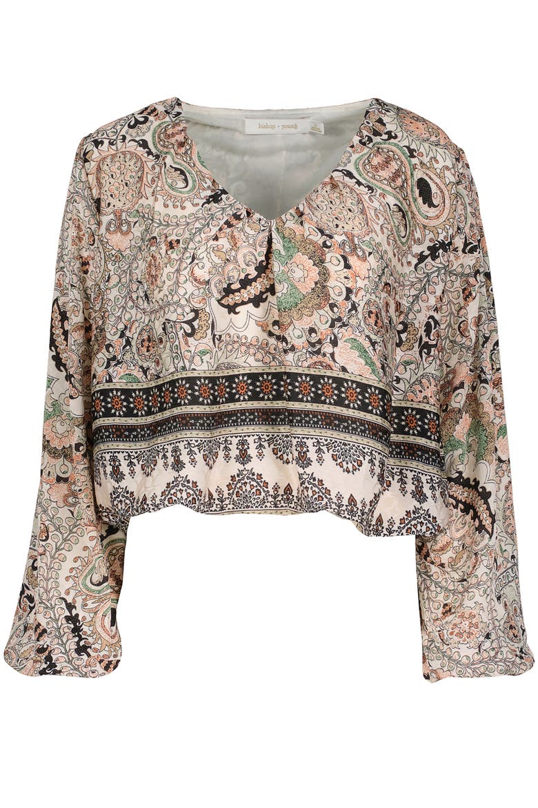 Maude Bubble Sleeve Top, Alternate, color, Chelsea Print
