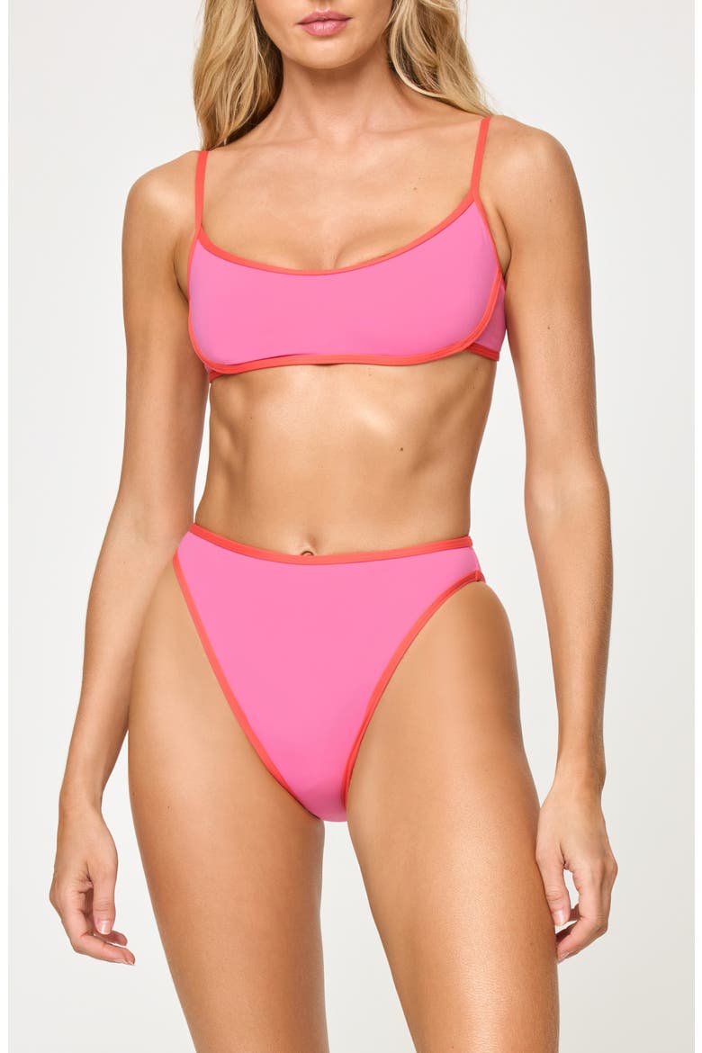 L Space Nora Bitsy Bikini Bottoms, Alternate, color, BUBBLEGUM/ GRAPEFRUIT