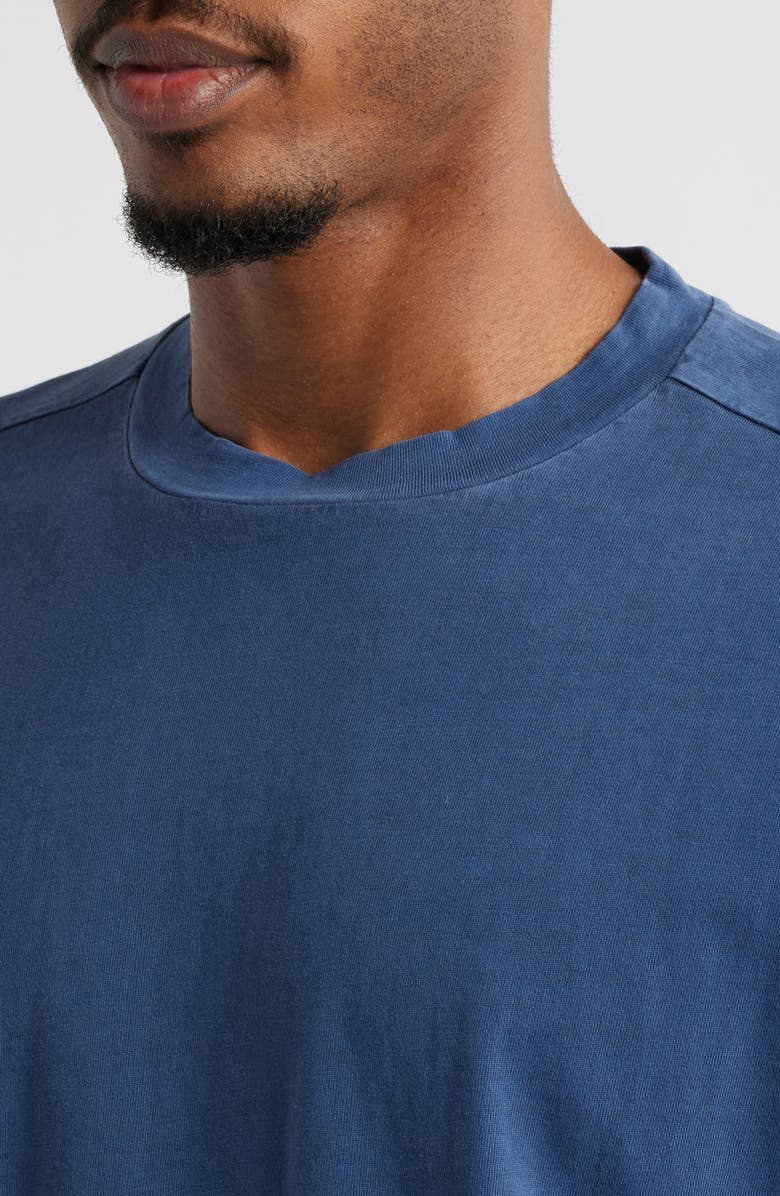 BP. Garment Dyed Boxy Crop T-Shirt, Alternate, color, Blue Indigo