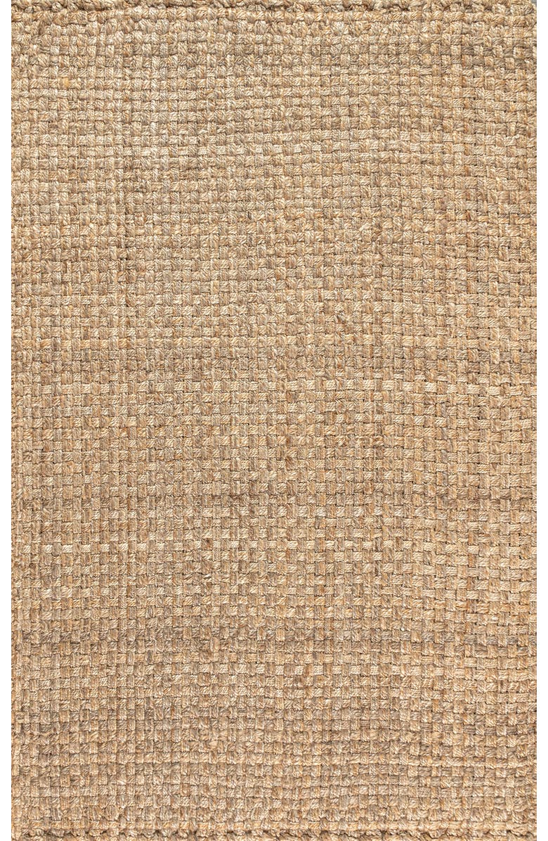 JONATHAN Y Estera Hand Woven Boucle Chunky Jute Area Rug, Main, color, Natural