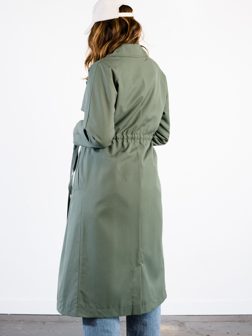 Able Kimberly Trench Coat In Green
