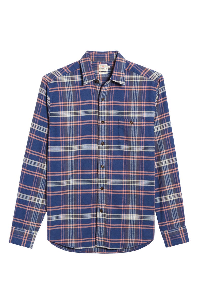 Faherty Seaview Regular Fit Plaid Flannel Button-Up Shirt, Alternate, color,