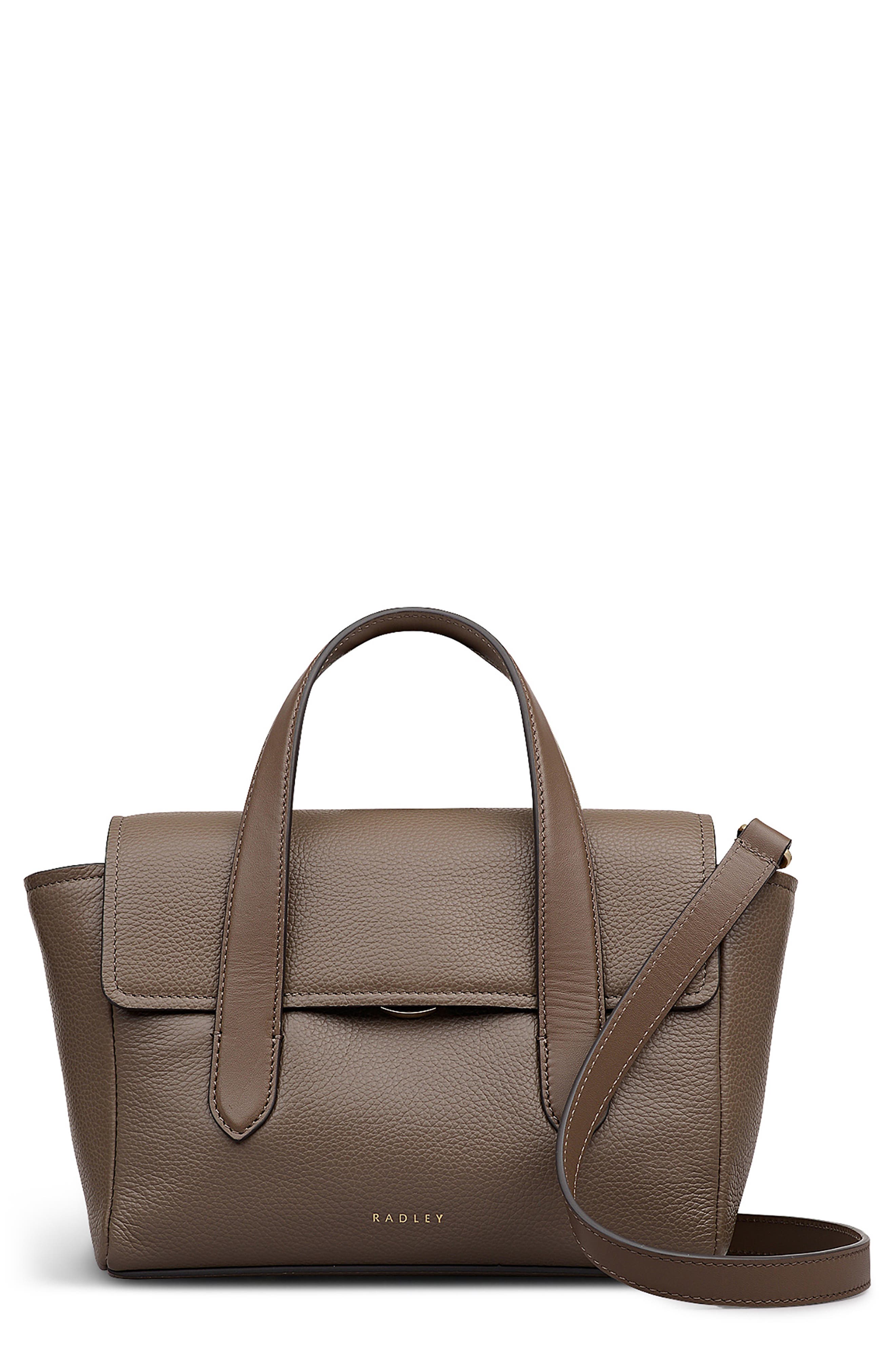 Radley Mayfair Lane Small Flapover Satchel Bag, Main, color, Coffee