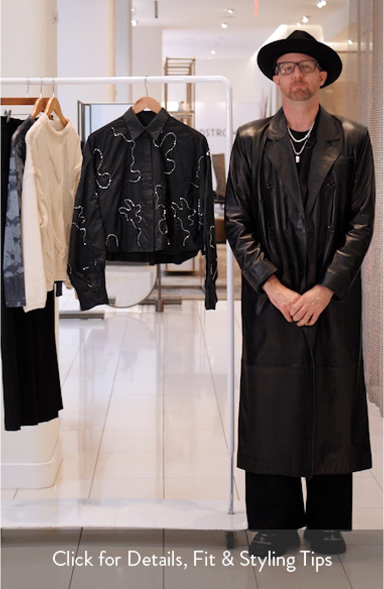 Beatrice Beaded Embroidered Button-Up Shirt, sales video thumbnail