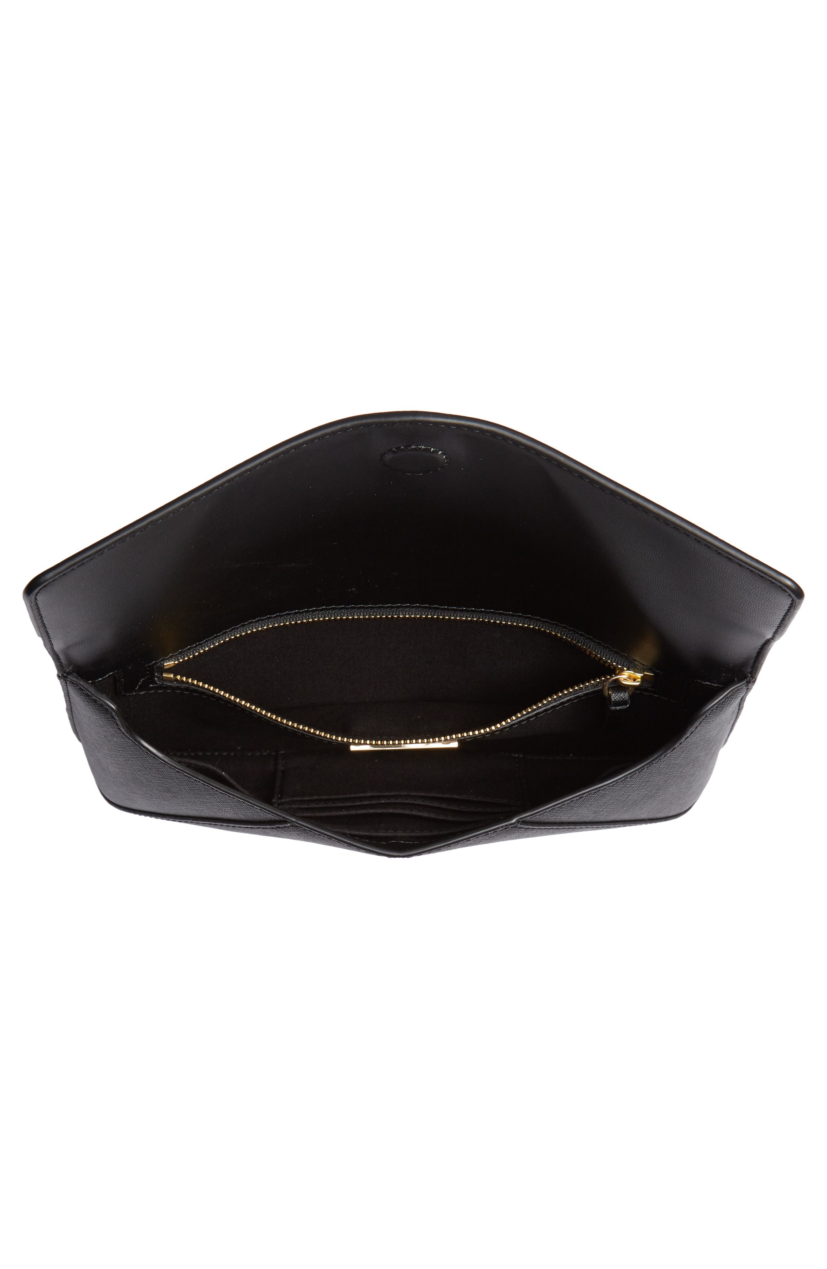 Tory Burch Robinson Leather Clutch, Alternate, color, 