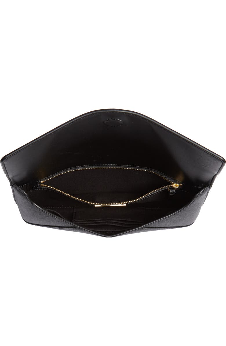 Tory Burch Robinson Leather Clutch, Alternate, color,