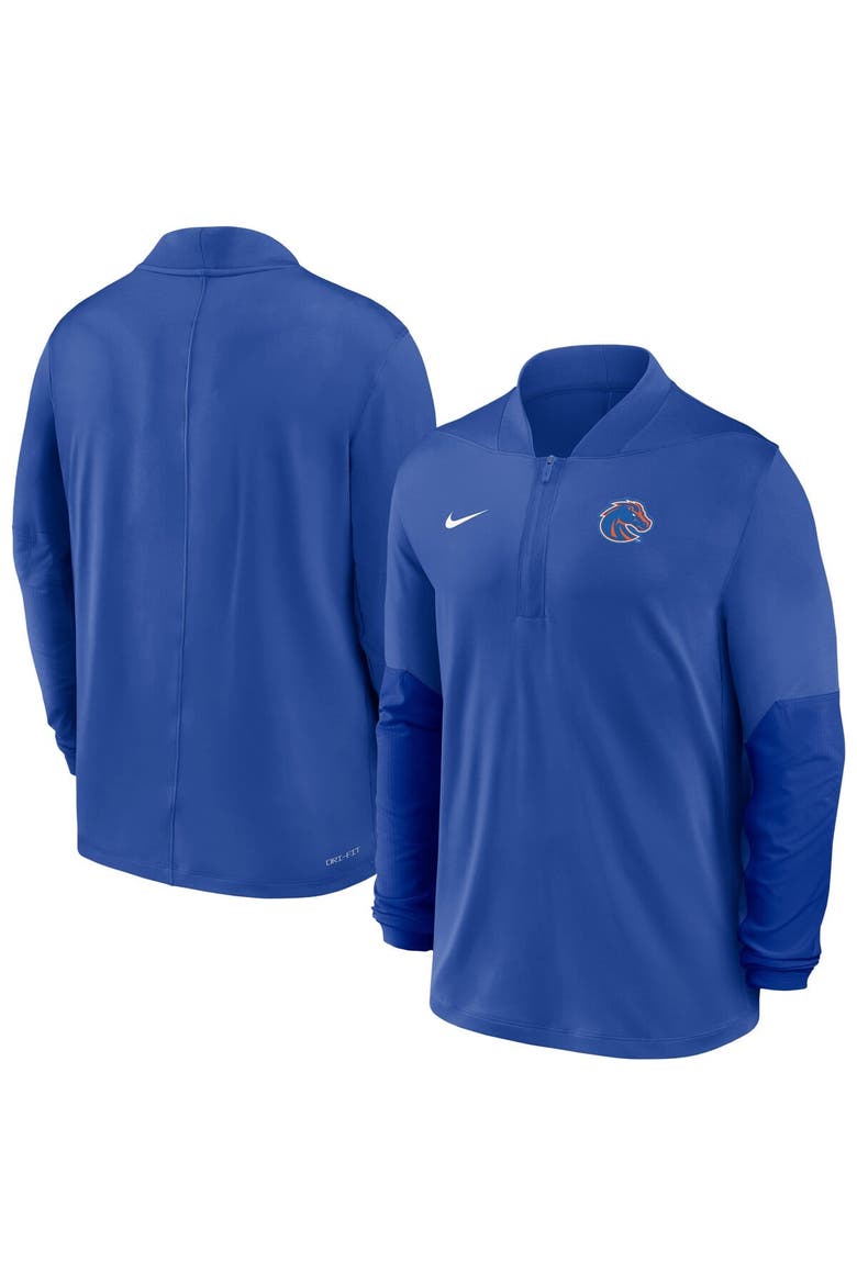 Men's Nike  Royal Boise State Broncos Dri-FIT Half-Zip Pullover, Main, color, Royal